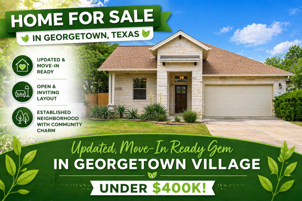 Updated, Move-In Ready Gem in Georgetown Village — Under $400K!